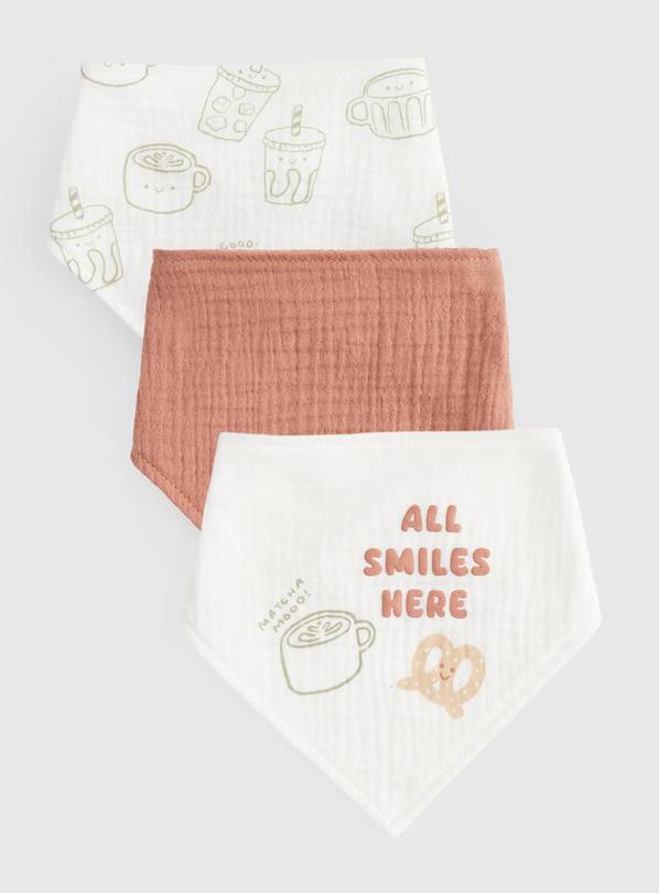 Breakfast Print Hanky Bibs 3 Pack One Size